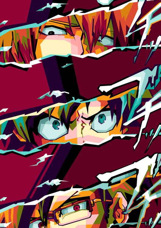 Anime Boku No Hero in wpap pop art preview