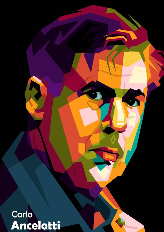 Carlo Ancelotti in wpap pop art preview