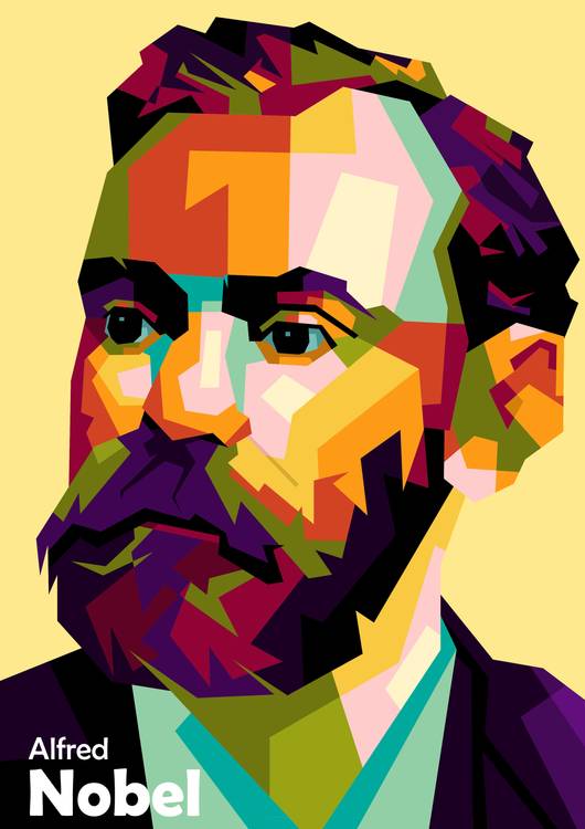 Alfred Nobel in Pop art amazing preview