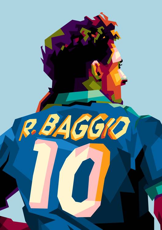 Roberto Baggio in wpap pop art preview