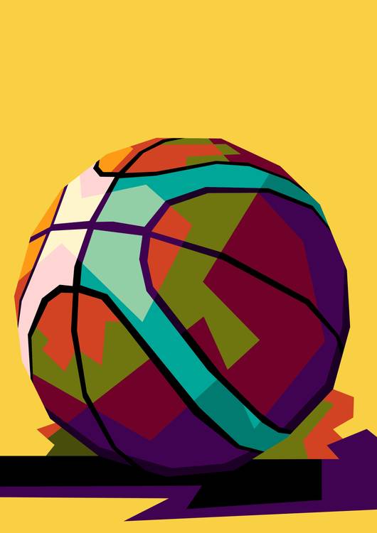Basketball in wpap pop art preview
