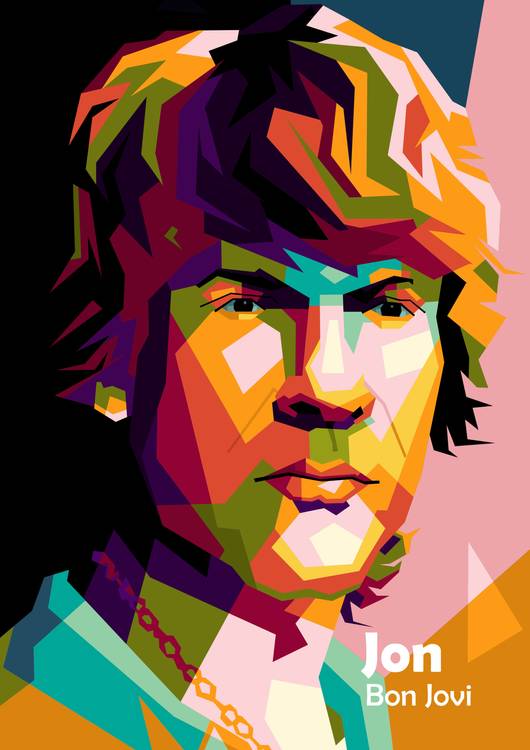 Bon Jovi in amazing pop art design preview