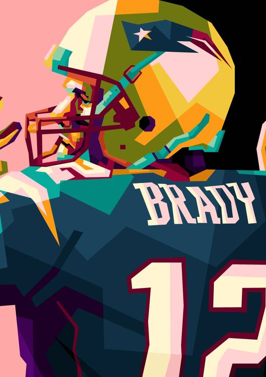 Tom Brady in wpap pop art preview