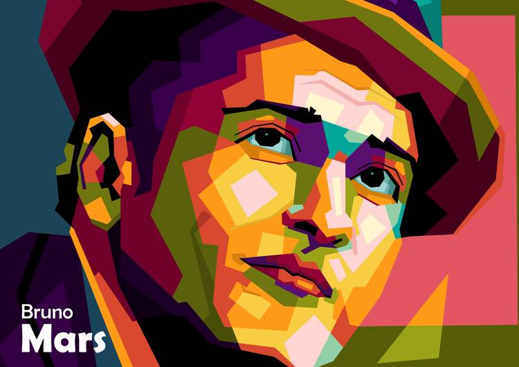 Bruno Mars in wpap art preview