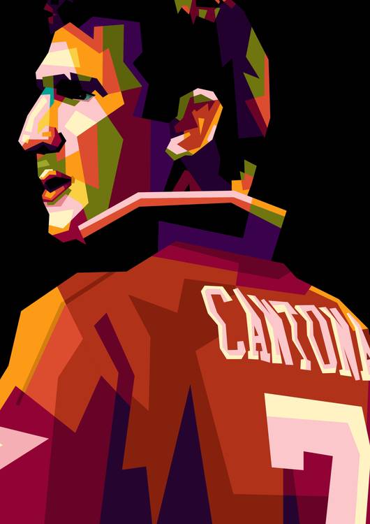 Eric Cantona in wpap pop art preview