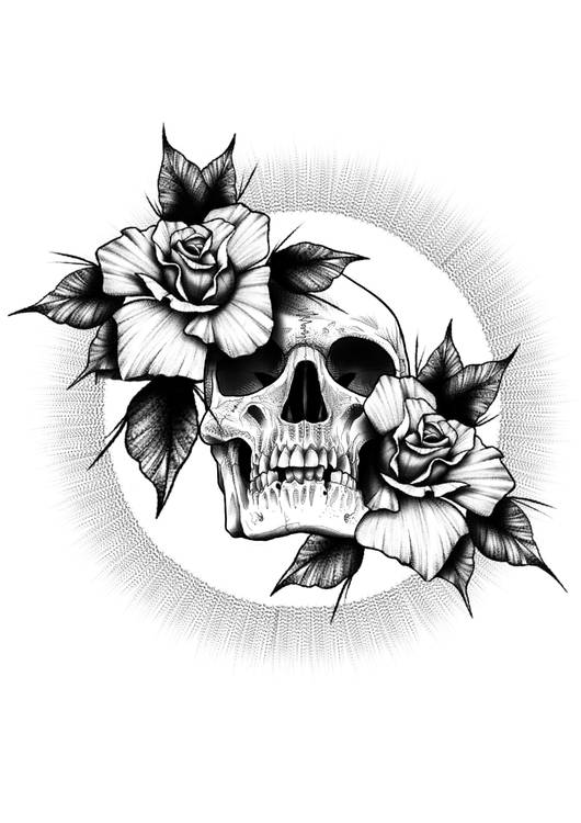 skull and roses preview