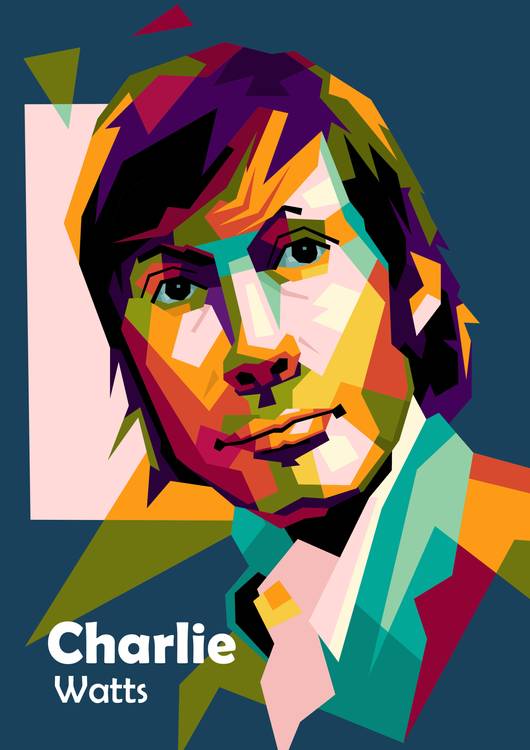 Charlie Watts in pop art amazing preview