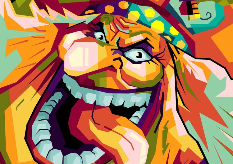 Character Anime One Piece in wpap art preview