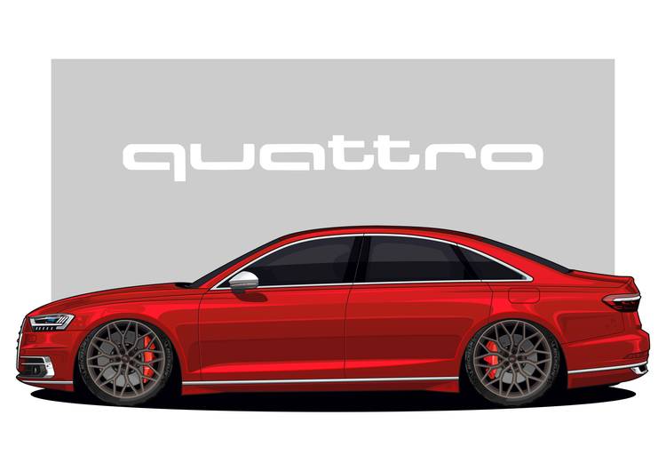 Audi S8 car Canvas preview
