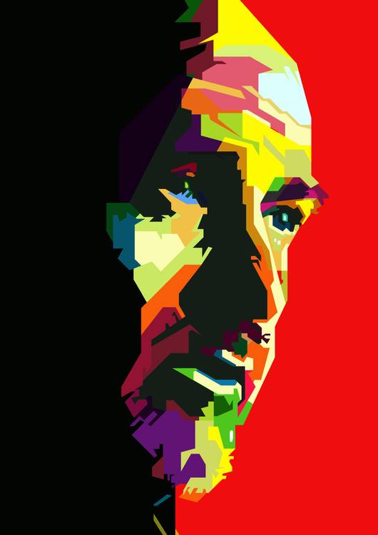 Peter Gabriel Pop Art WPAP Canvas Print preview