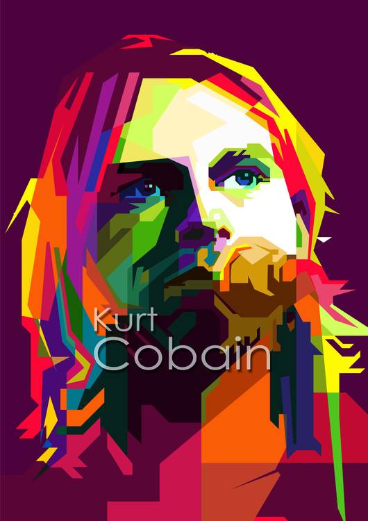 Kurt Cobain Pop Art WPAP - Canvast Print preview