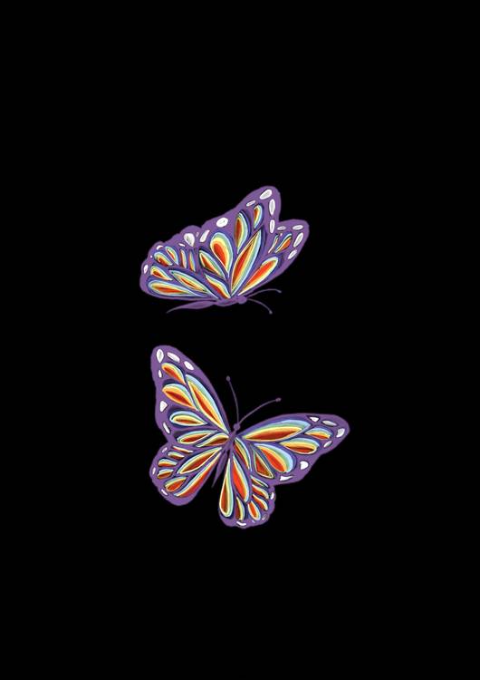 Rainbow butterflies preview
