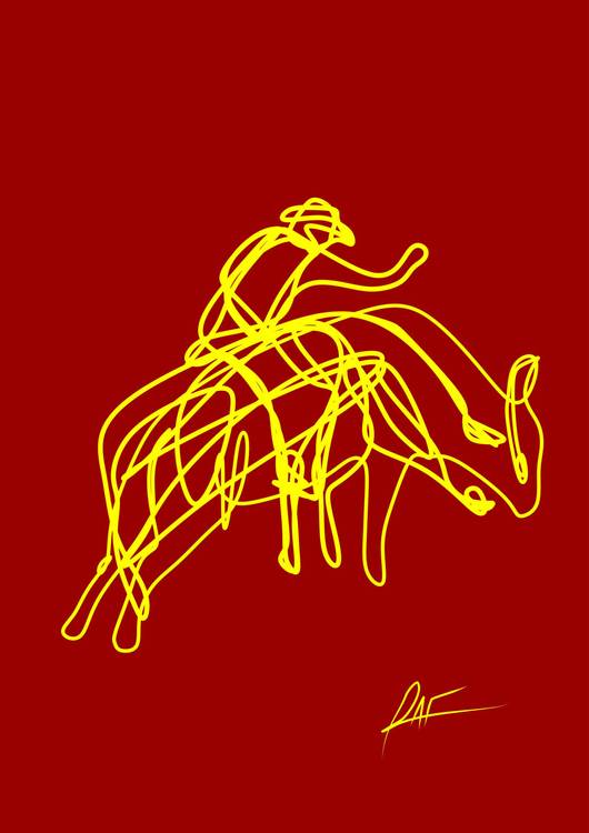 El vaquero y el toro de rodeo preview