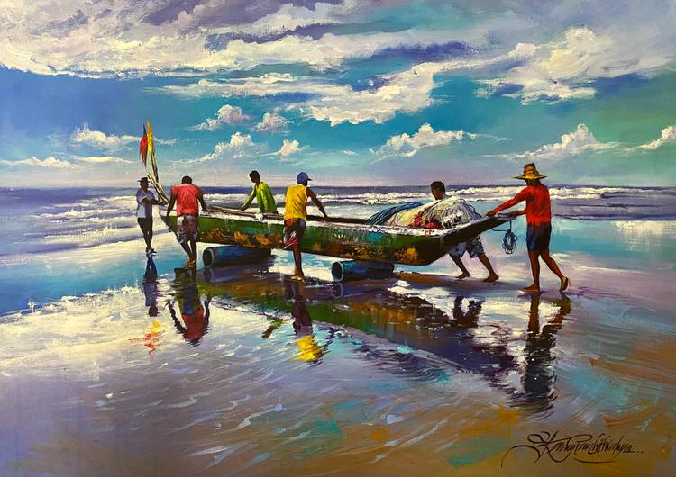 Product fishermen and boat preview