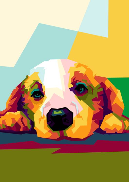 Anime Pet Dog in cute pop art preview