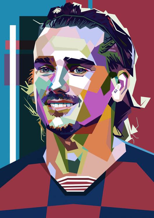 Antoine Griezmann in wpap pop art preview
