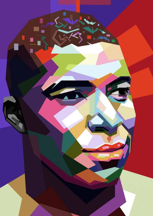 Mbappe in wpap pop art preview