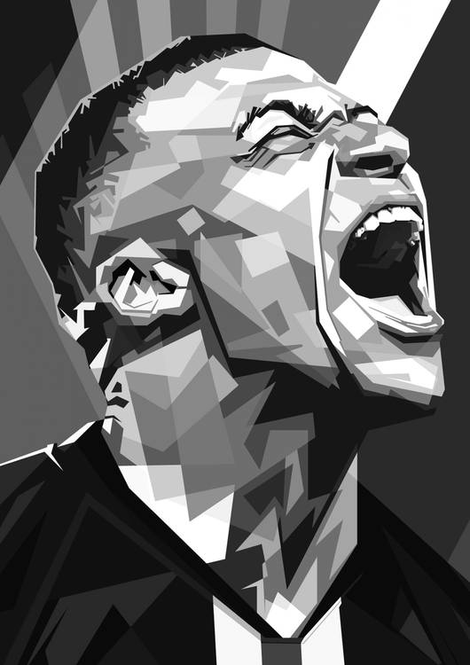 Kylian Mbappé in wpap Black &amp; white preview