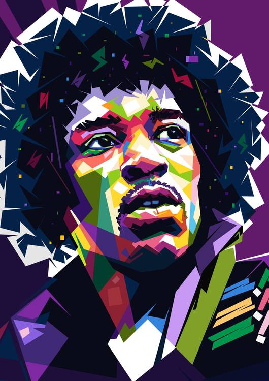 Jimi Hendrix in wpap pop art preview