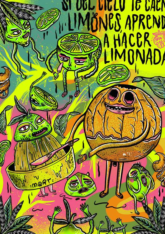 print si del cielo te caen limones preview