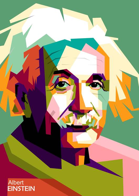 Einstein in wpap pop art preview