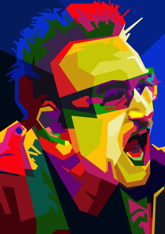 Bono U2 Pop Art WPAP – Canvas Print preview