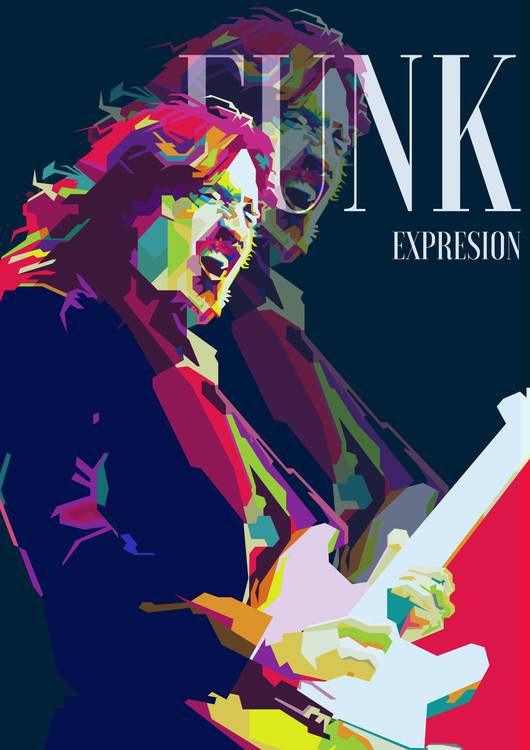 John Frusciante Funk Guitarist Pop Art WPAP - Canvast Print preview
