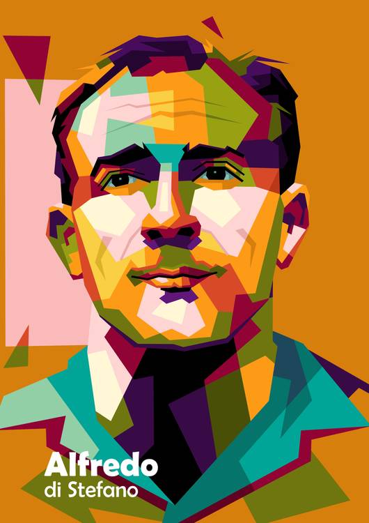 Alfredo di Stefano in wpap pop art preview