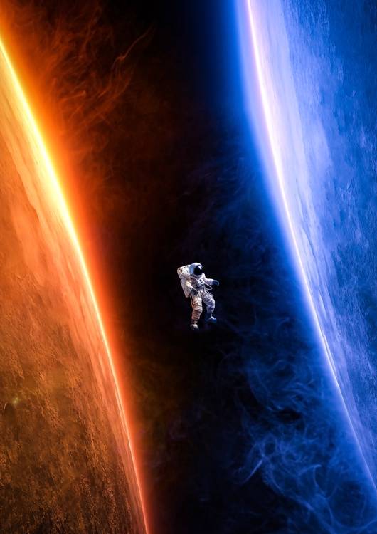 Astronaut between planets preview