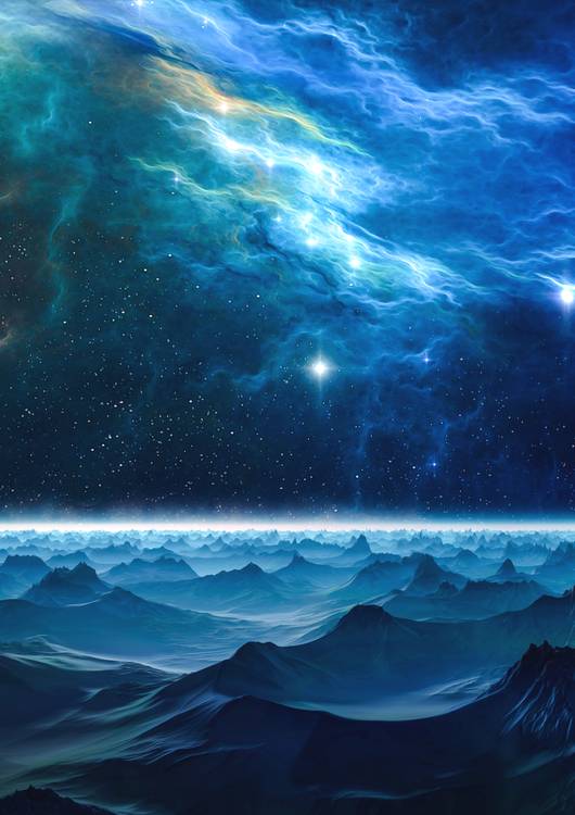 Blue Space Landscape preview