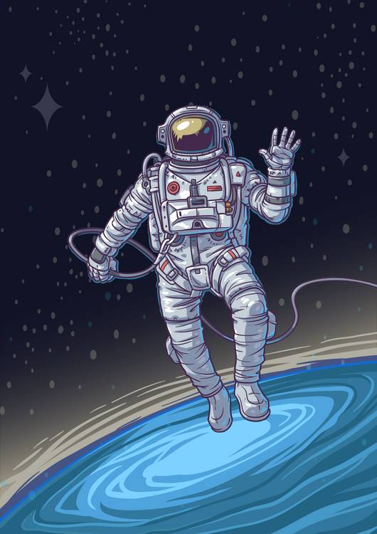 Astronaut in Space Canvas preview