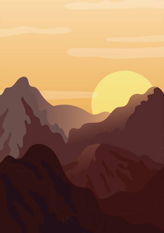 Mountain Sunset Canvas preview
