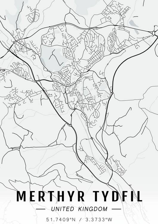 Merthyr Tydfil map preview