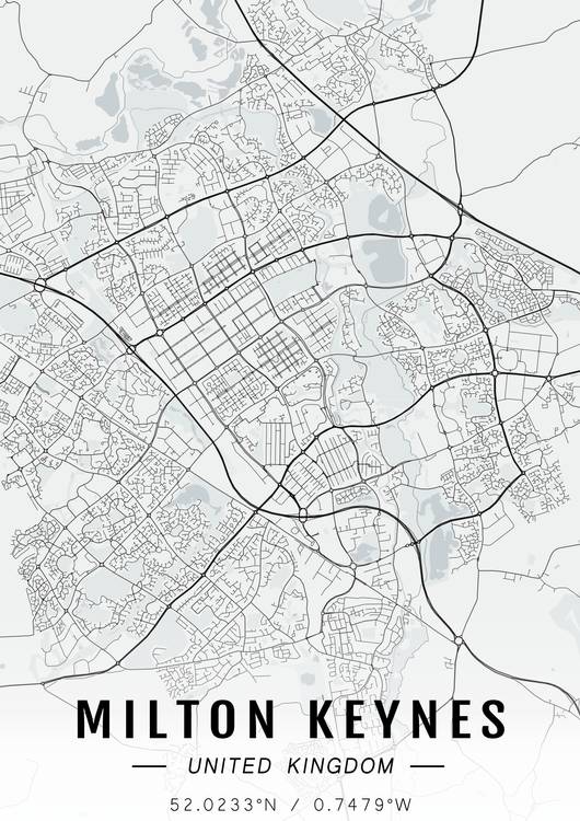 Milton Keynes map preview