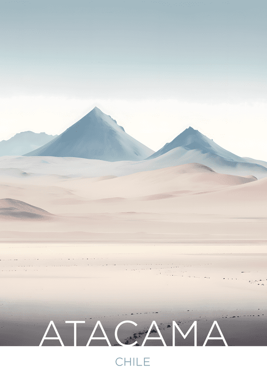 The Atacama Desert - Chile - Acquarel Technique preview