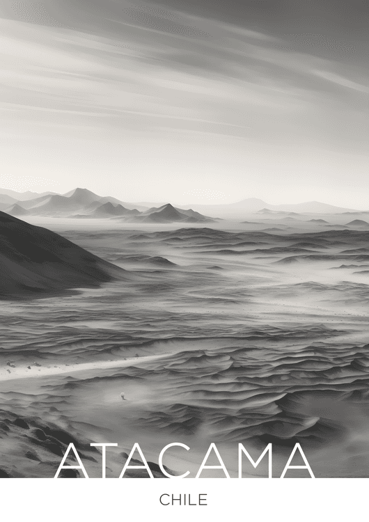 The Atacama Desert - Chile - Charcoal Technique preview
