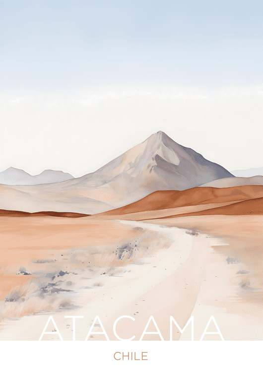 The Atacama Desert - Chile - Gouache Technique preview