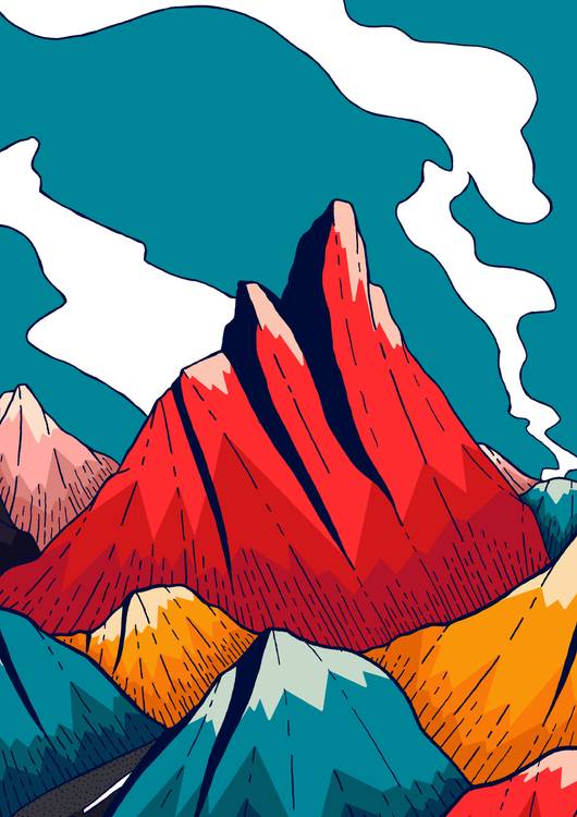 Smoke trail mountains preview