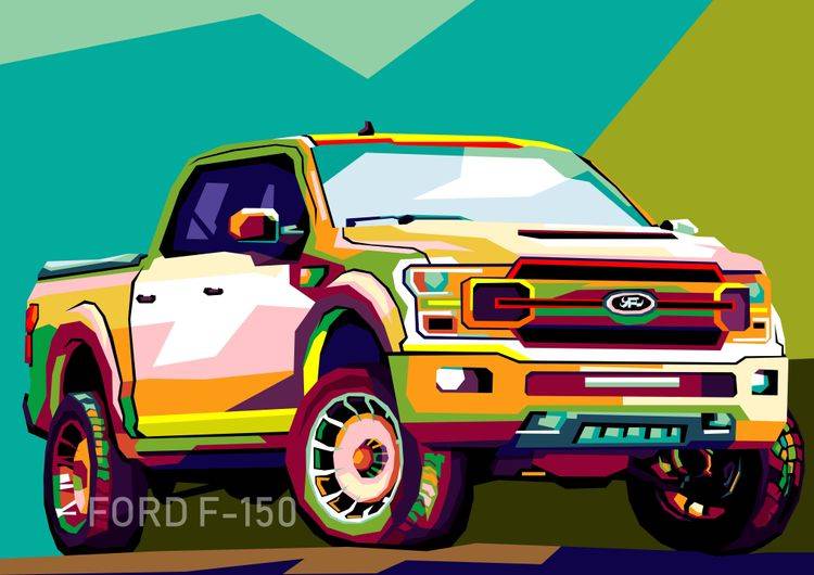 Amazing illustration truck car Ford F150 preview