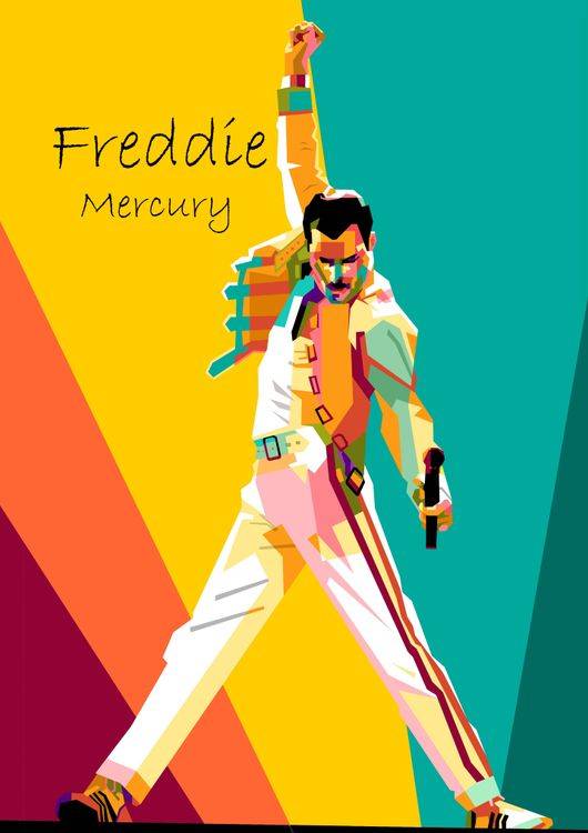 Freddie Mercury wpap illustration preview