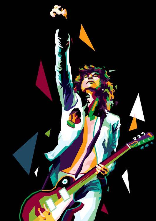 Jimmy Page in fantastic illustration preview