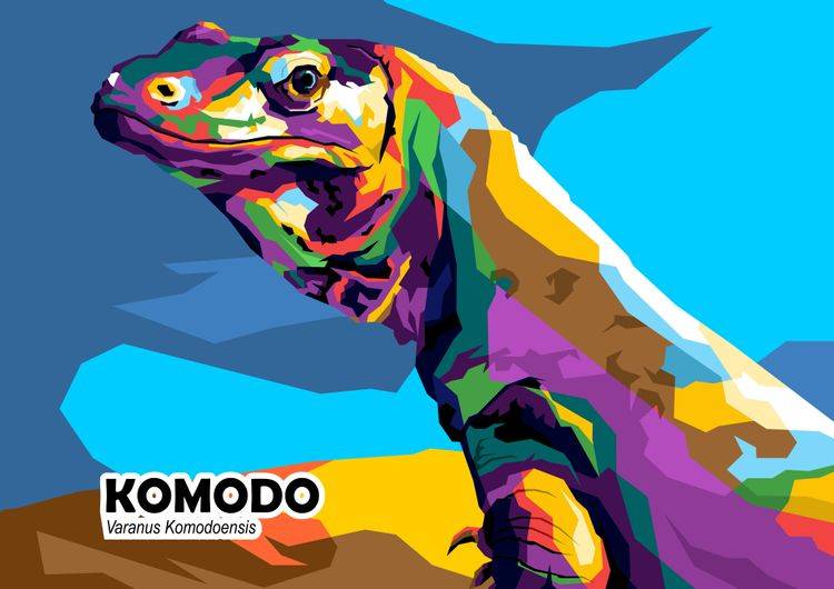 Special Animal Komodo in trend illustration preview