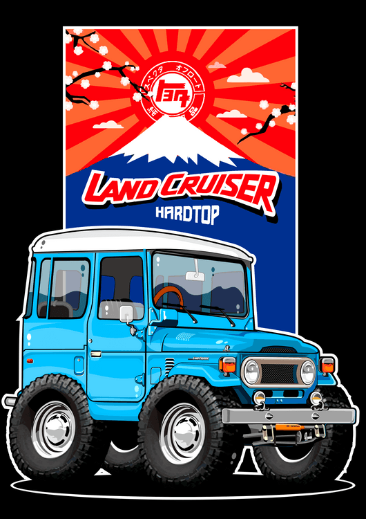 Toyota Land Cruiser J40 Hardtop CARtoon CARicature preview