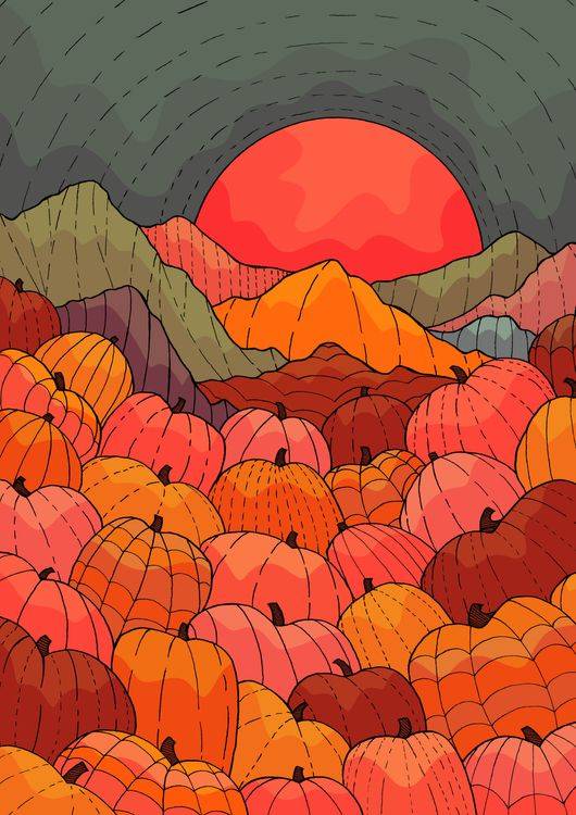 Hills and pumpkins preview