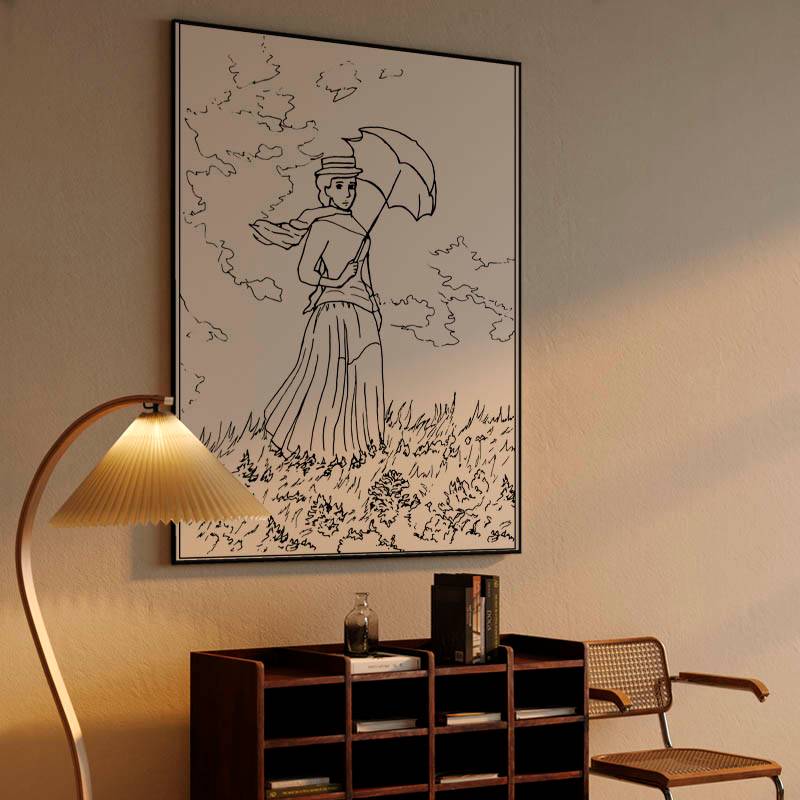 Woman with umbrella preview