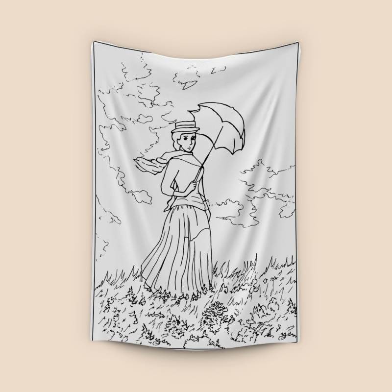 Woman with umbrella preview