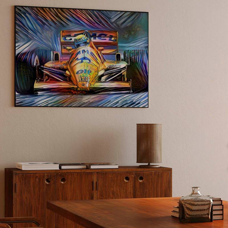 Digital Art Formula 1 Camel Lotus Honda Ayrton Senna preview