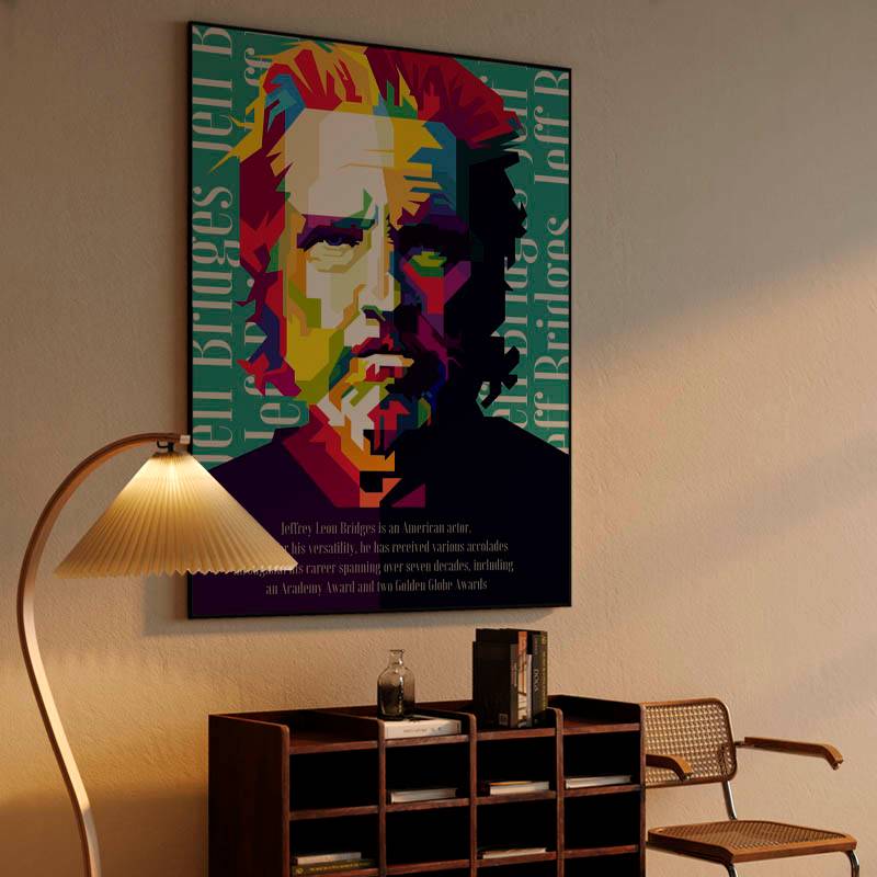 Jeffrey Leon Bridges Pop Art WPAP Illustration - Canvas Print preview