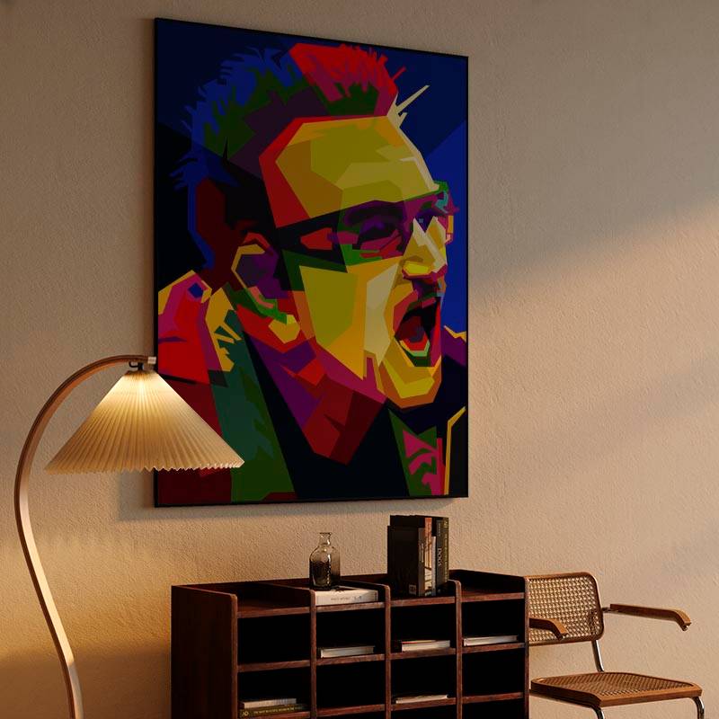 Bono U2 Pop Art WPAP – Canvas Print preview