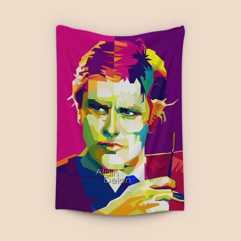 Alain Delon Pop Art WPAP – Canvas Print preview
